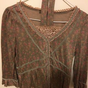 Flower patterned blouse
